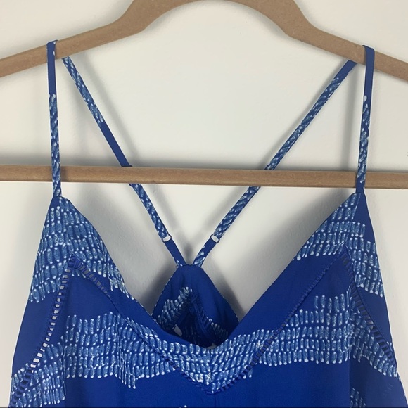 Collective Concepts Blue Print Racerback Tank Top - Picture 3 of 8